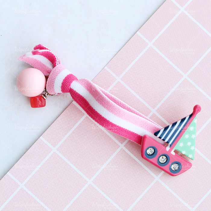 Hot Pink Flamingo Charm Hair Tie-1.jpg