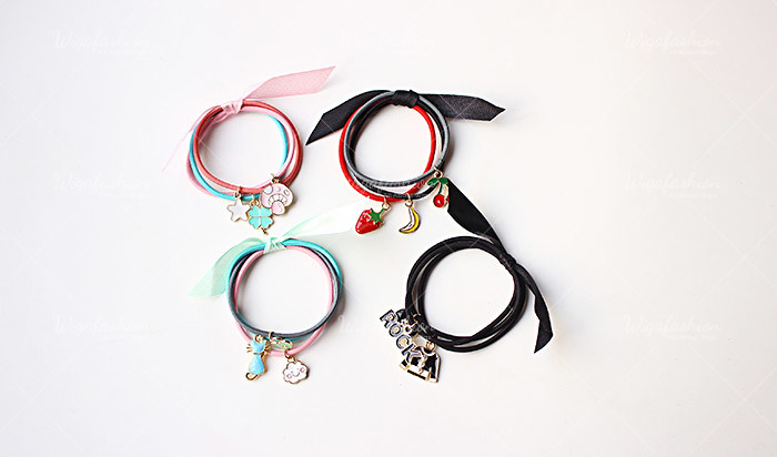 Sailboat Pink Ball Charm Hair Tie-2.jpg