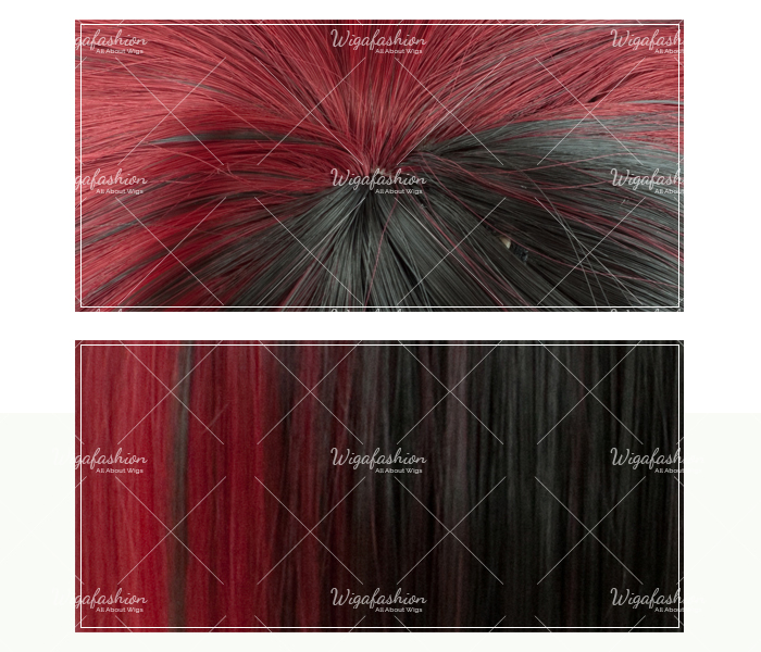 Two Tone Dark Red/Black Long Straight 75cm-closeup.jpg