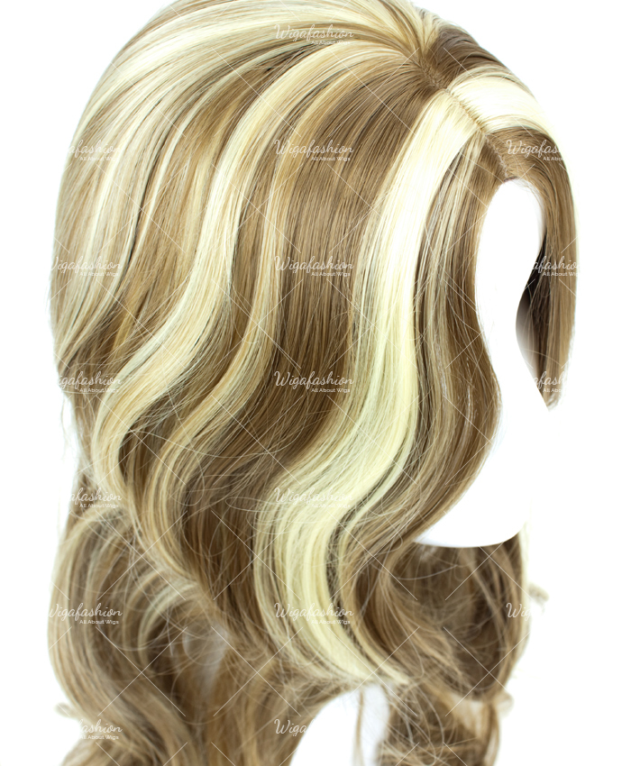 Two Tone Light Brown Blonde Long Wavy Wig Wigafashion