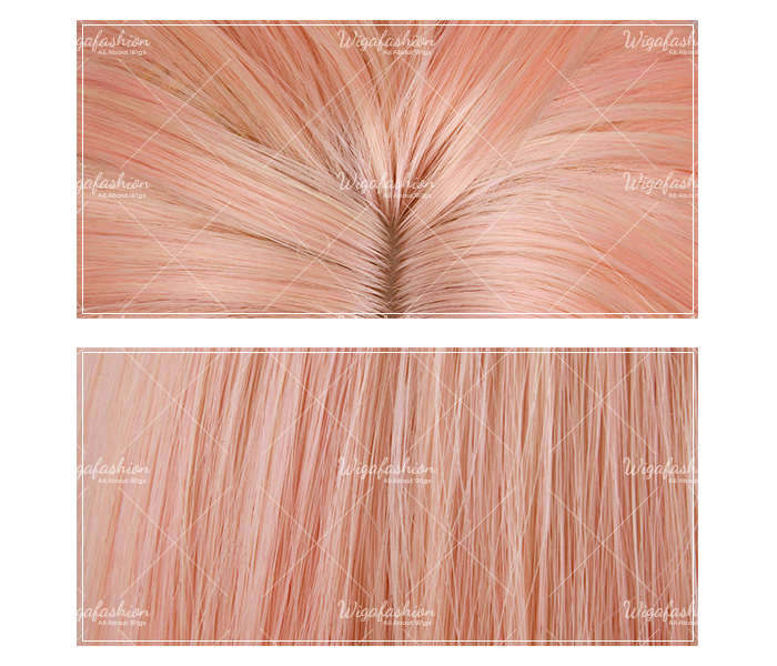 Two Tone Pink/Blonde Short Curly 35cm-closeup.jpg