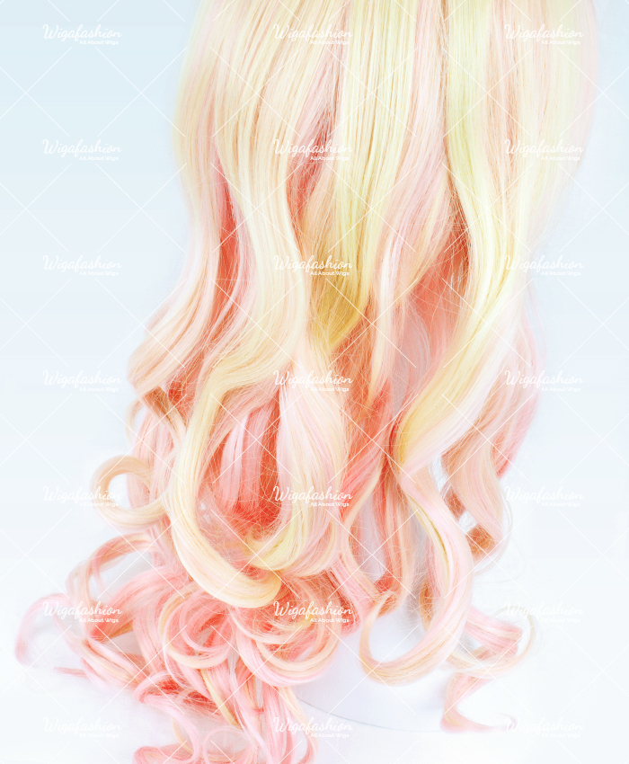 Two Tone Light Pinky/Yellow Long Wavy 60cm-3.jpg