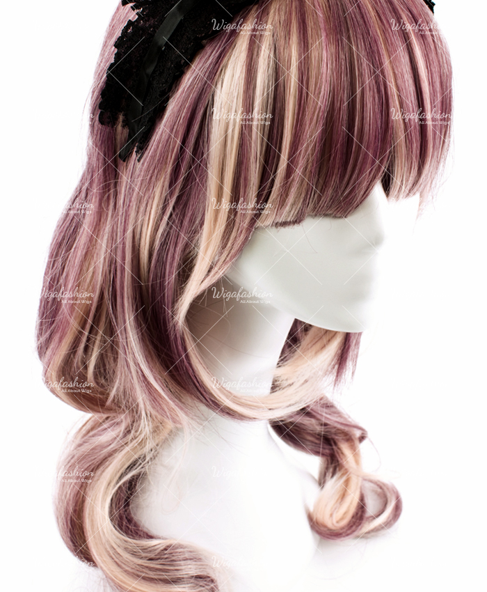 Maroon Red Ash Blonde Big Wavy 55cm-2.jpg