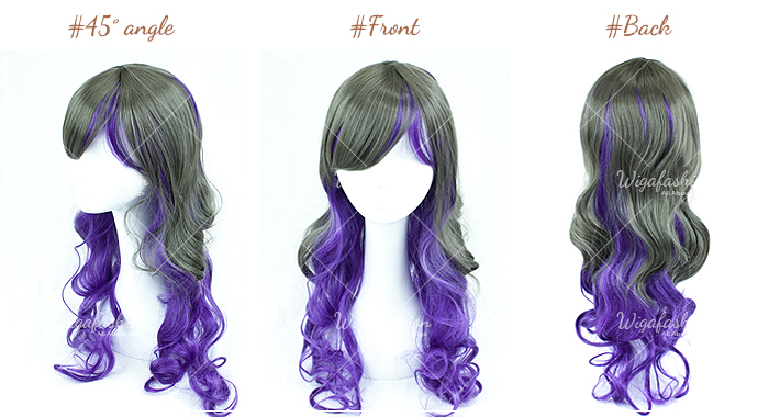 Two Tone Dark Grey/Violet Long Wavy 70cm-45-front-back.jpg