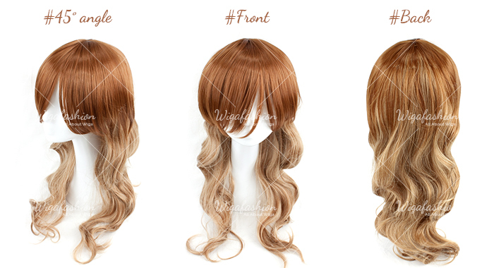Two Tone Brown/Champagne Long Wavy 70cm-45-front-back.jpg
