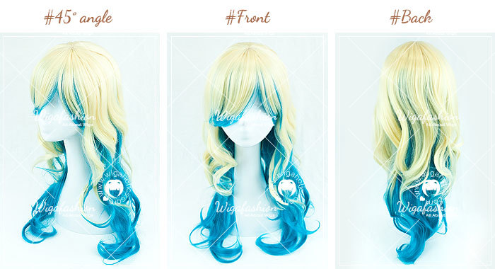 Two Tone Blonde/Blue Long Curl 70cm-45-front-back.jpg